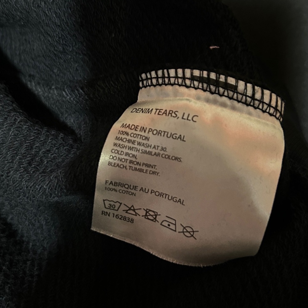 BLACK AUTHENTIC DENIM TEARS HOODIE